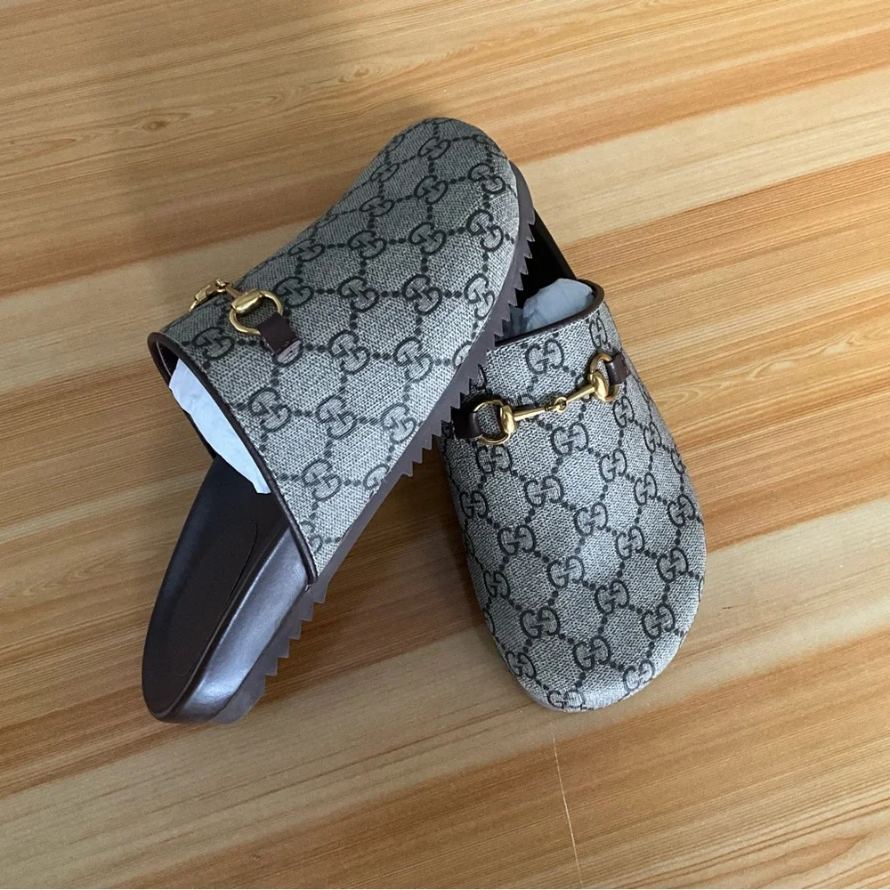 Gucci Women's Brown Slip-On Loafers - Picture 3 of 4